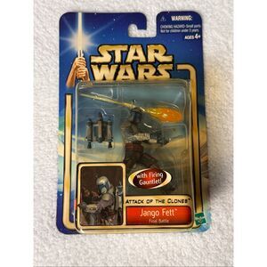 Star Wars Jango Fett Attack Of The Clones Final Battle Action Figure/Hasbro 2002